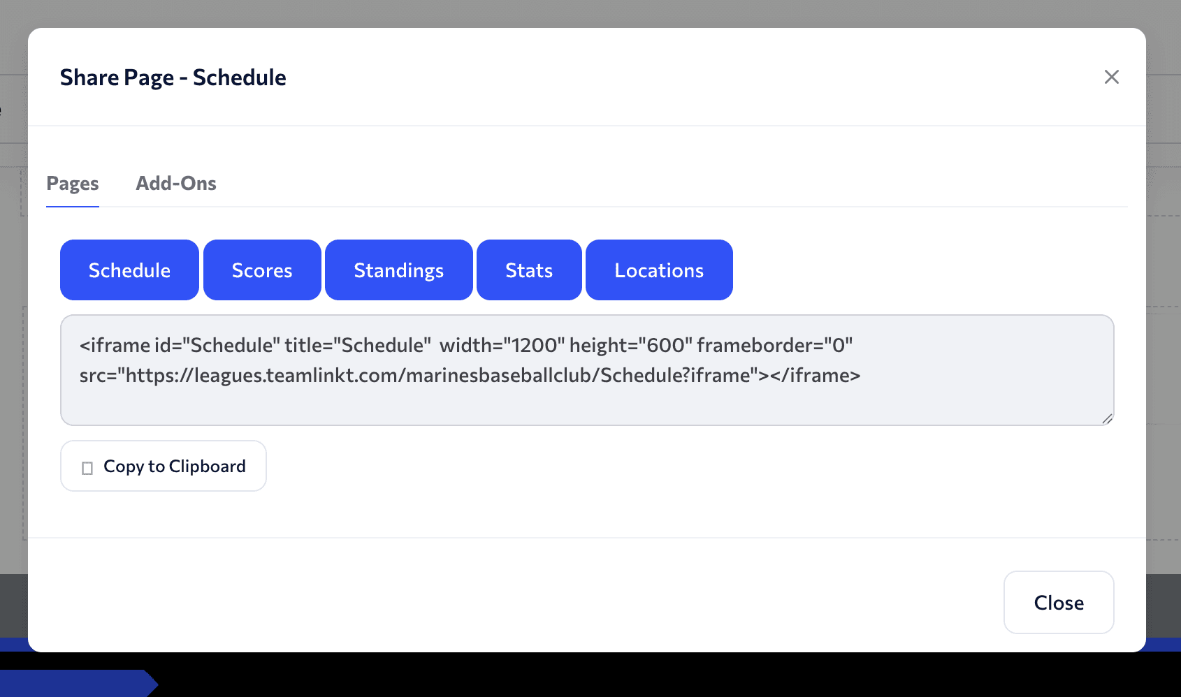 TeamLinkt's Website Builder Embed Screenshot
