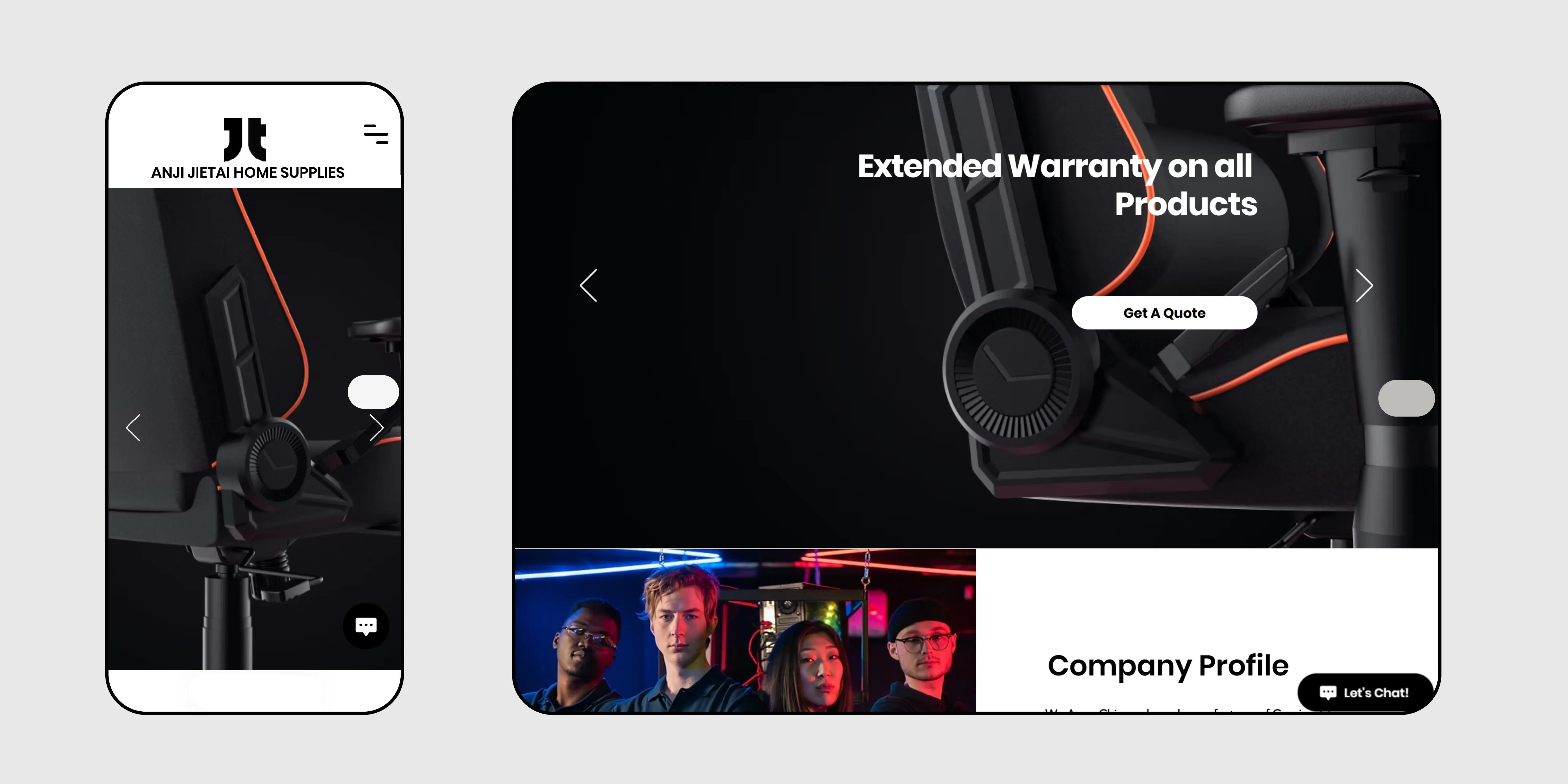 Mobile-responsive website design optimized for international users