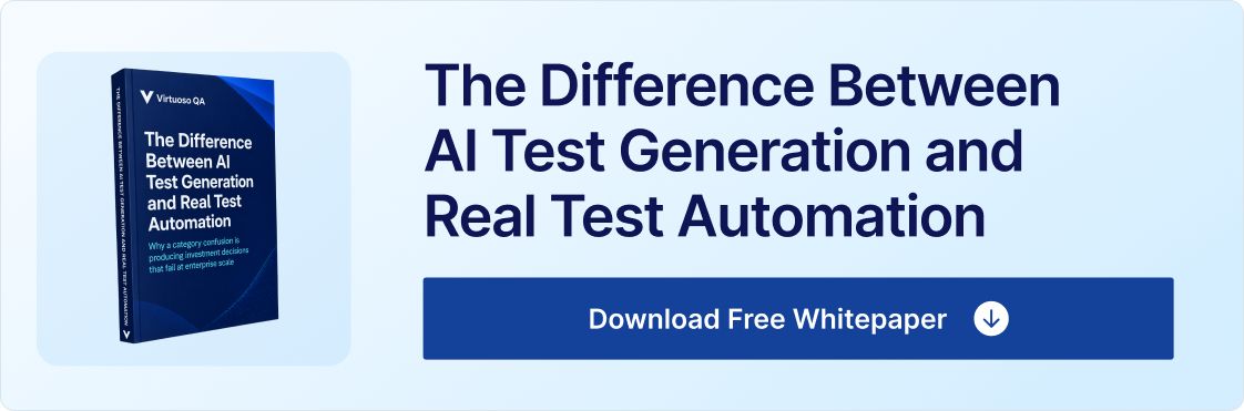 AI Test Generation vs Test Automation - Download Whitepaper