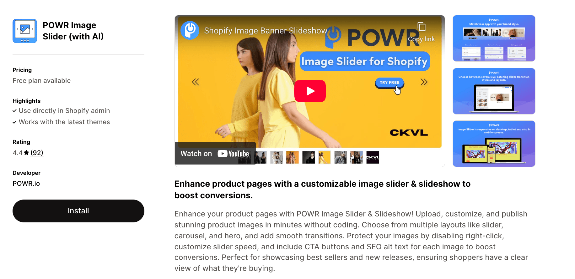 POWR Image Slider (with AI)