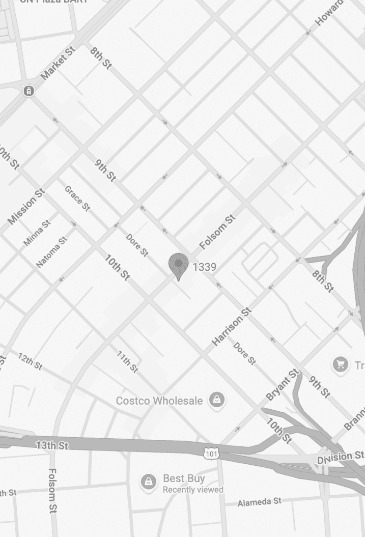 The map where the coffee shop is located