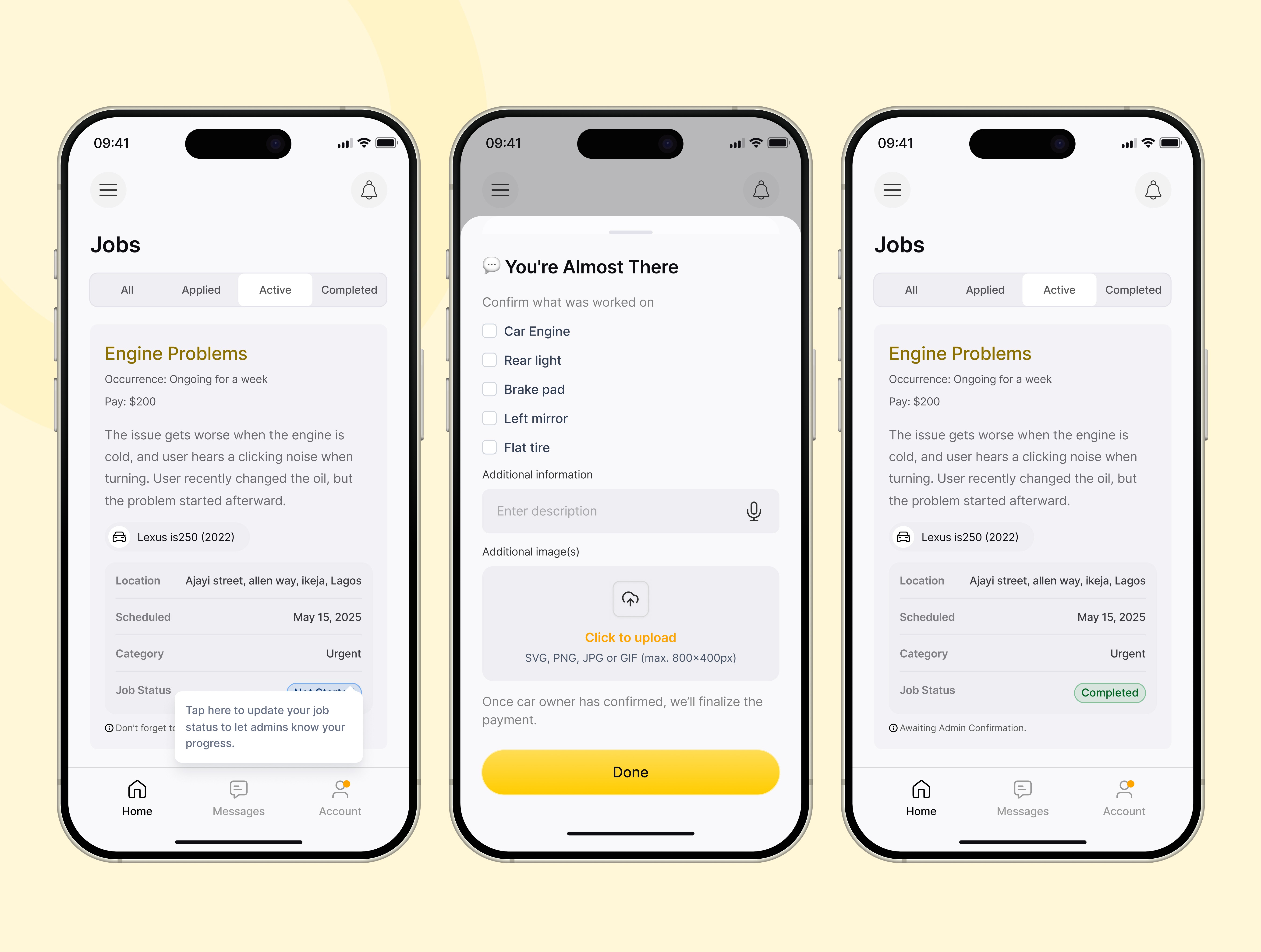 Technician Confirmation Flow