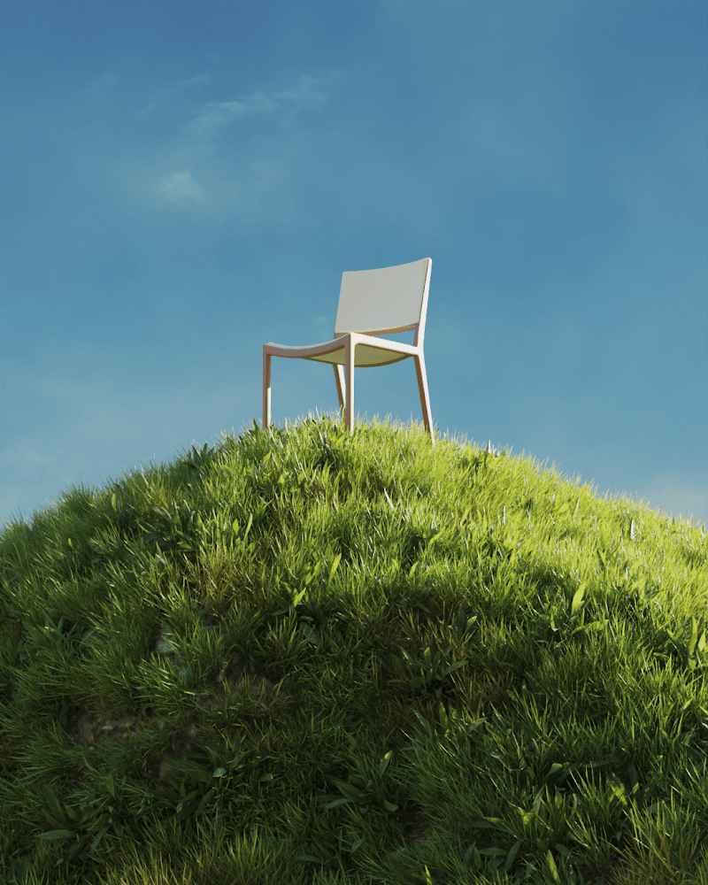 Chair on hill