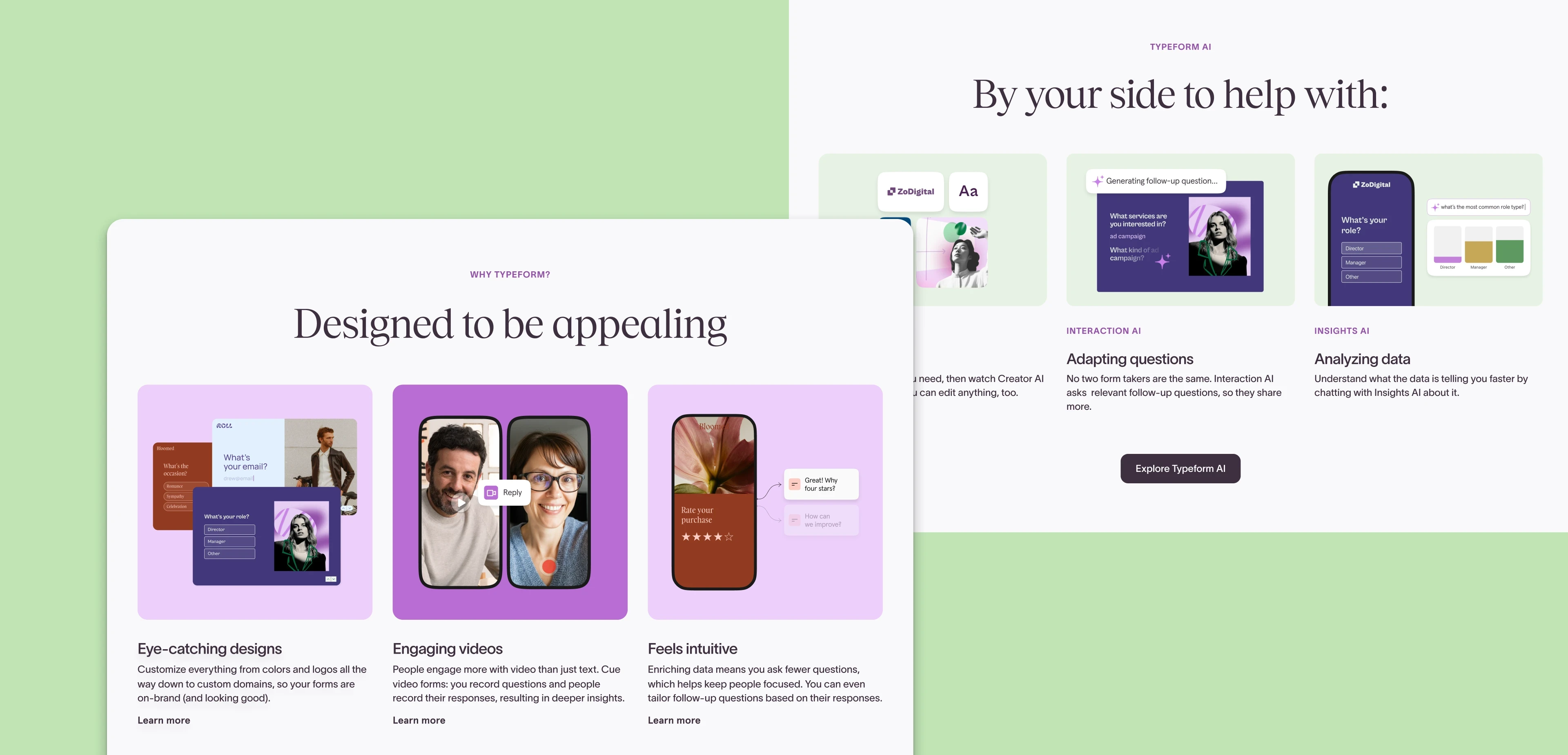 Typeform template design
