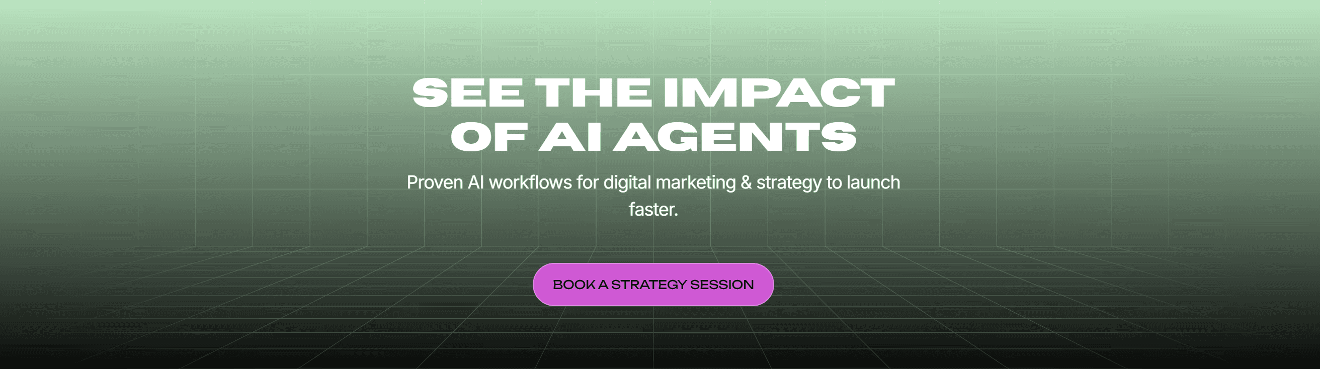 CTA to see the impact of AI agents and book a call with Lumina Studio Marketing