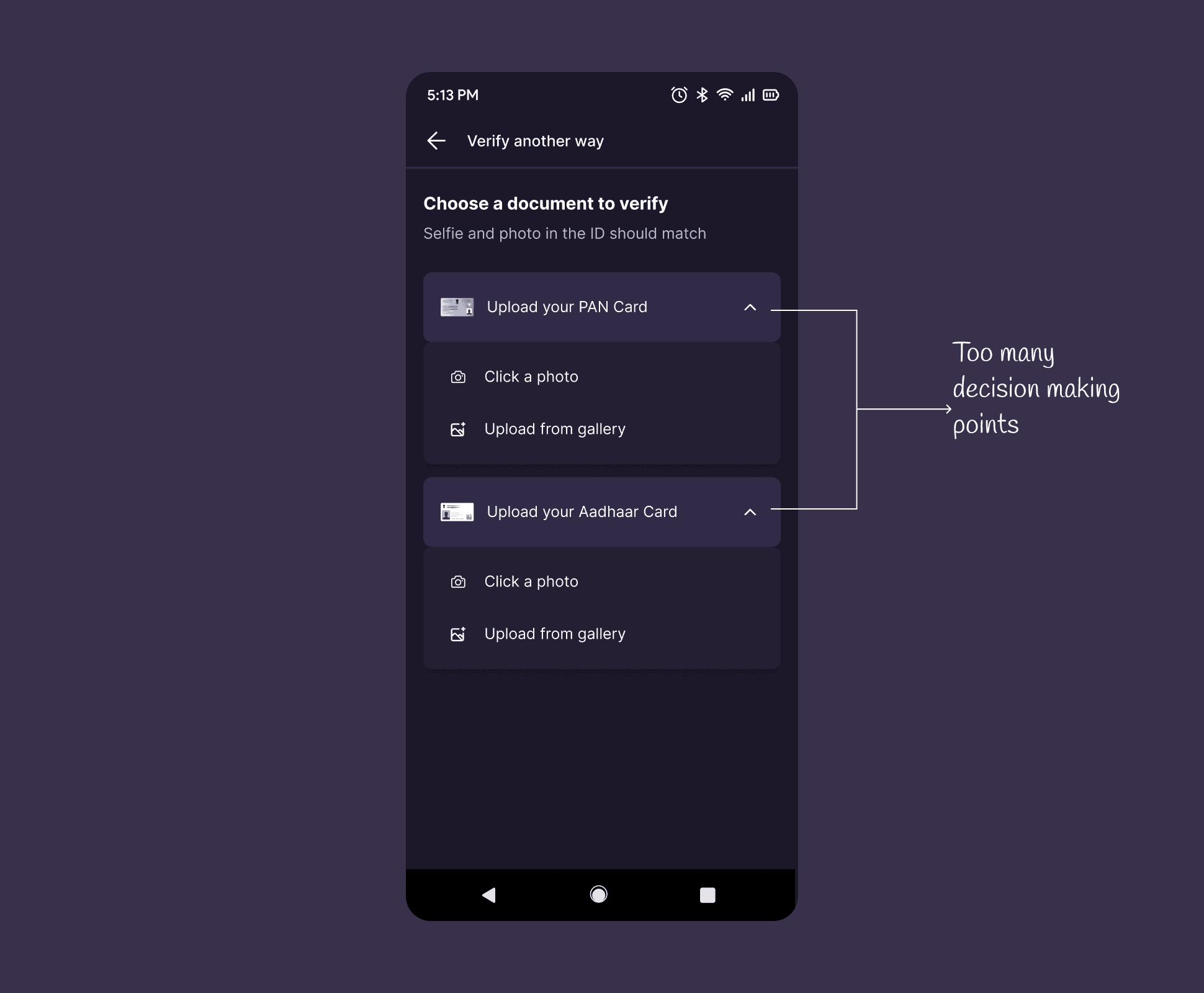 Old Document Selection Experience