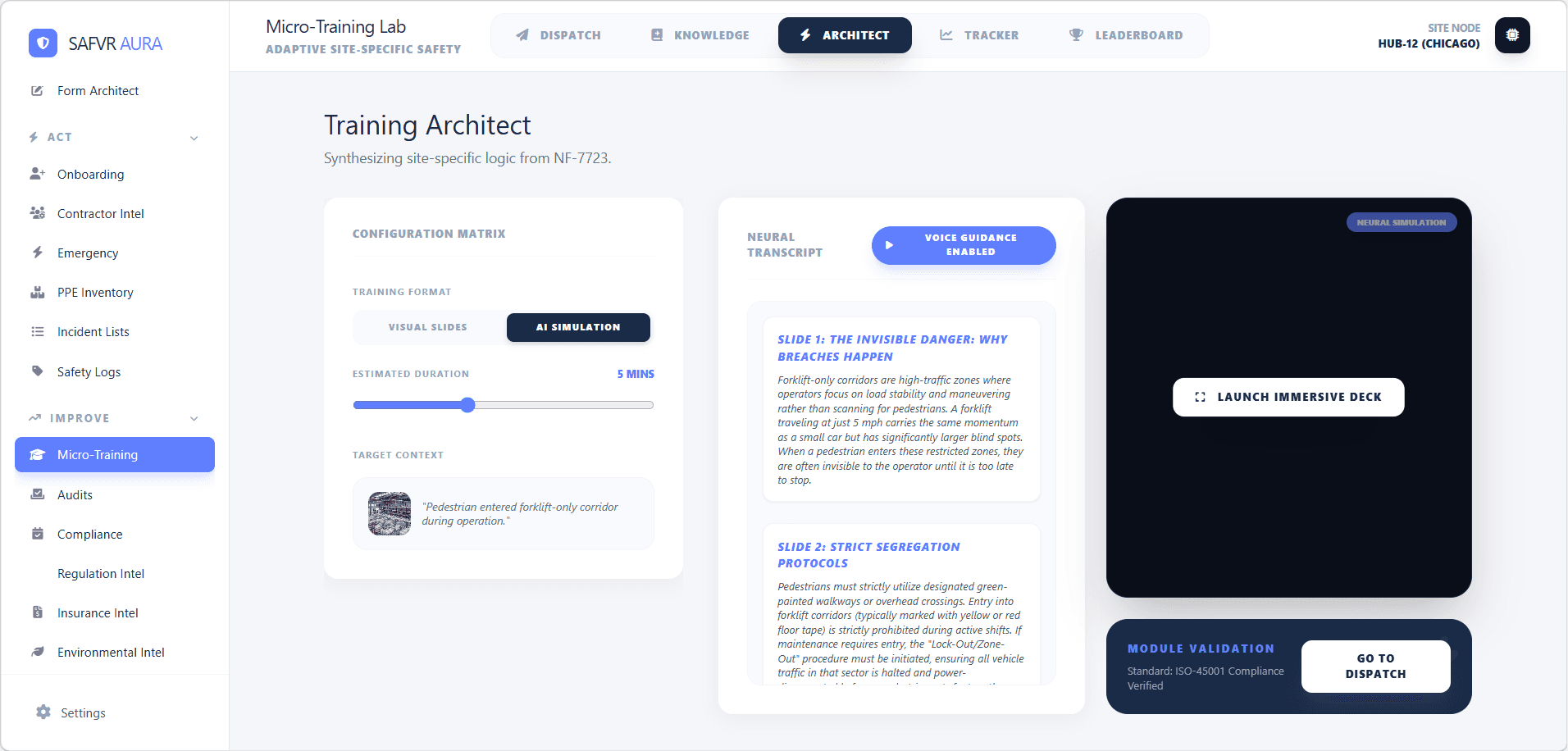 Construction worker standing on train car