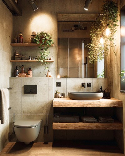 Interior view of the bathroom