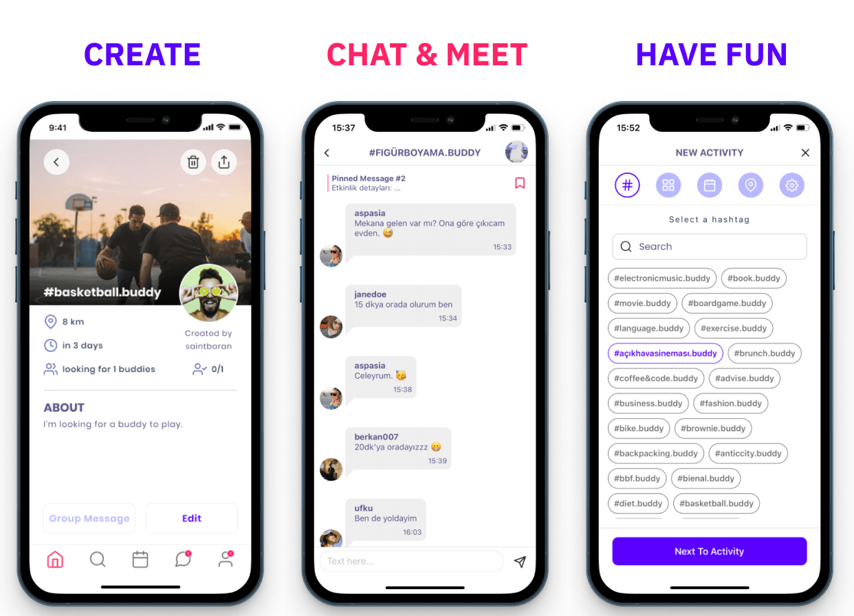 create an activity on hibuddy