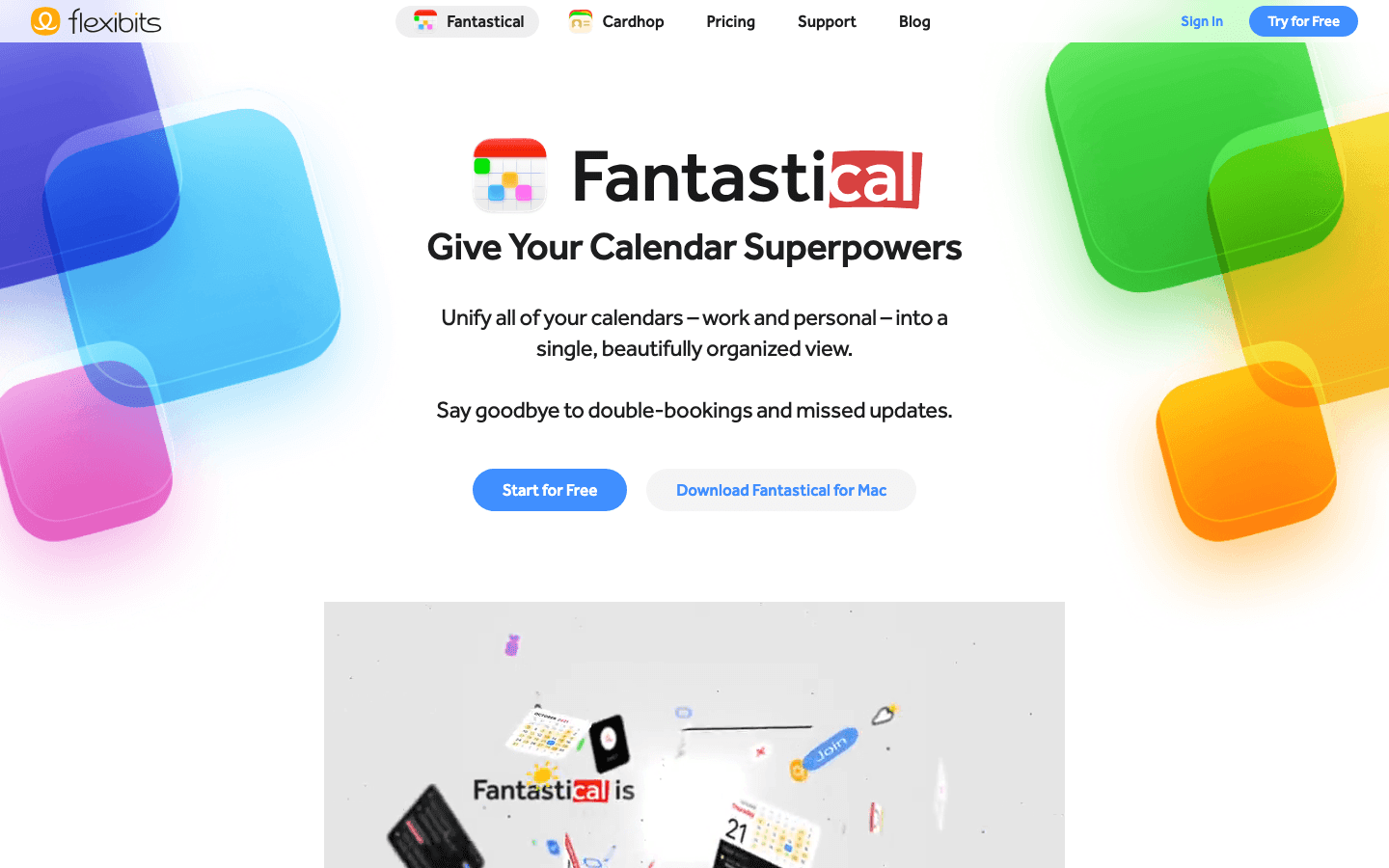 Fantastical calendar app