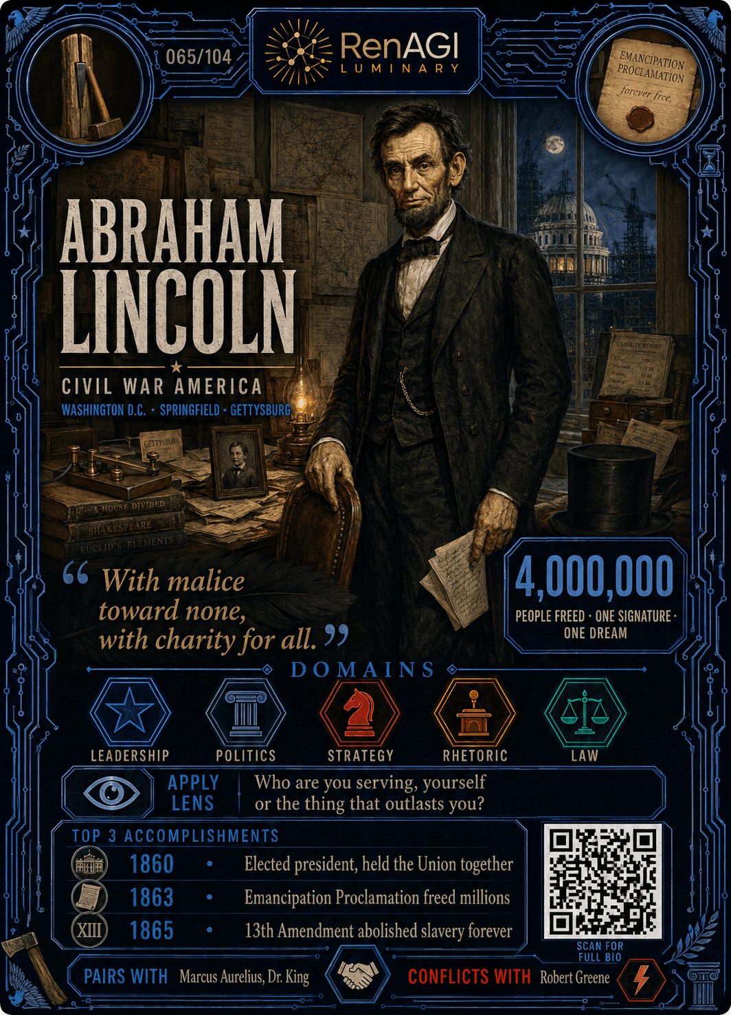 Abraham Lincoln Luminary card