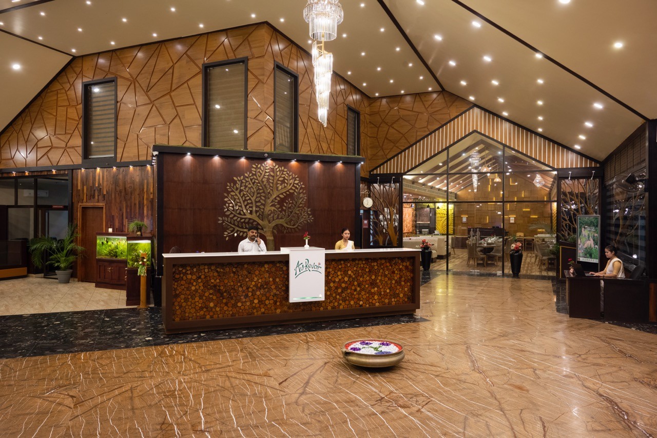 Elegant travel desk at Au Revoir Resort offering personalized travel assistance for guests. Experience seamless trip planning with expert guidance.