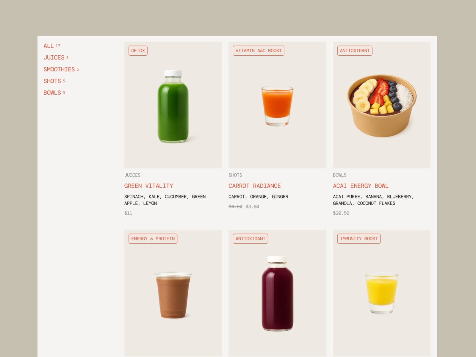 Detox Cafe — 极简现代餐饮品牌网站设计灵感