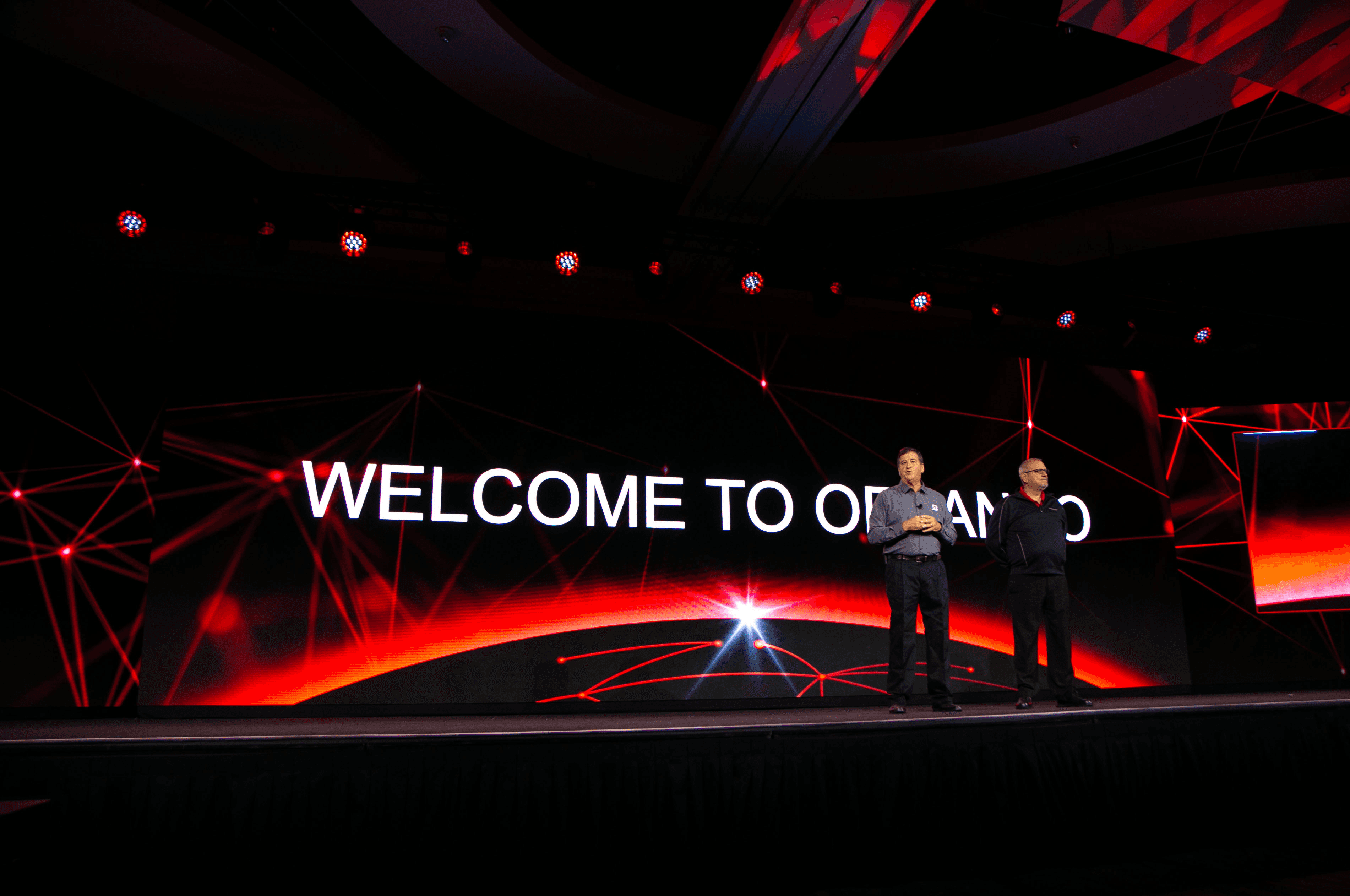 Bridgestone stage with executives