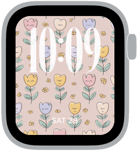 petal parade Apple Watch face preview 2 featuring floral and spring.