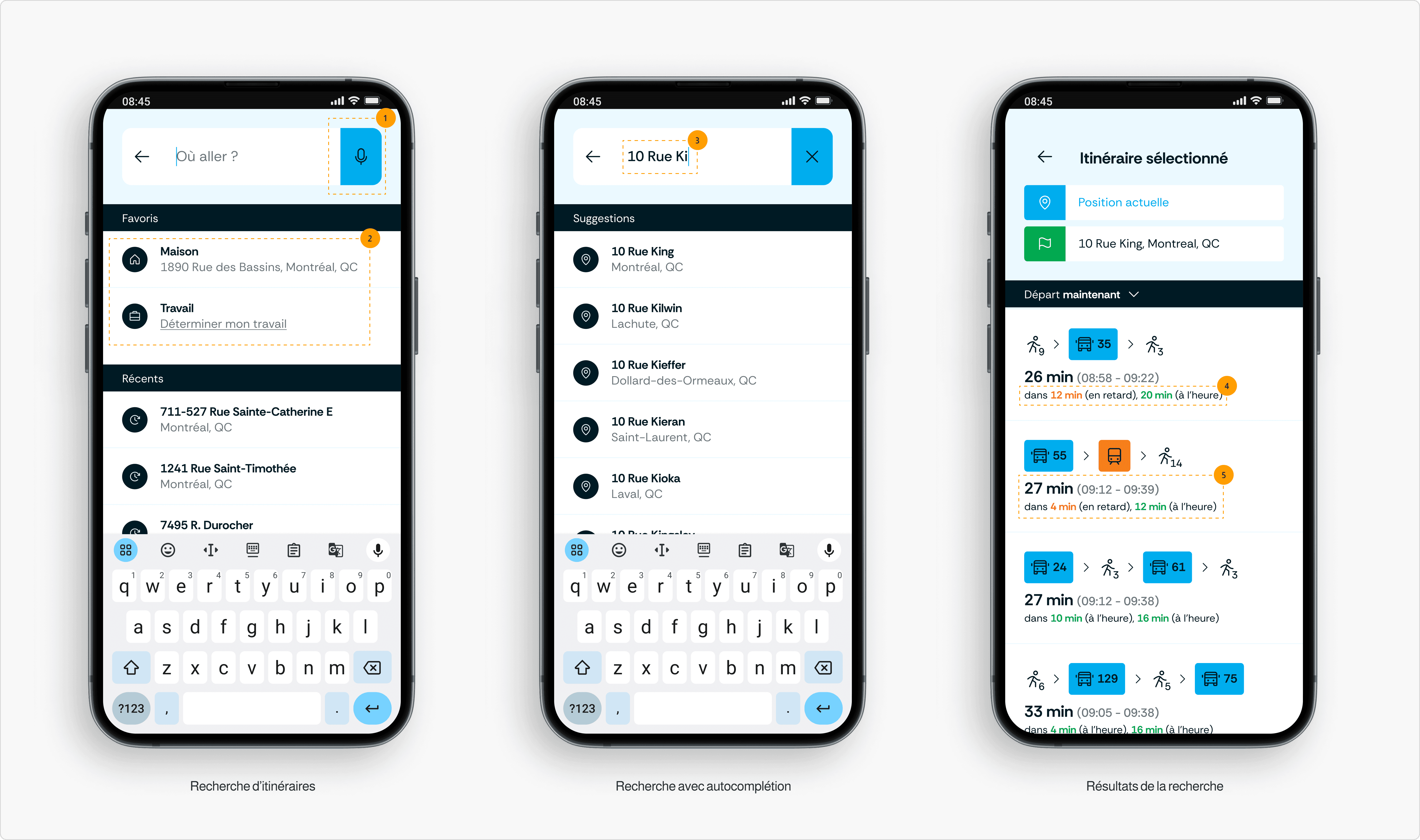 Recherche et résultats