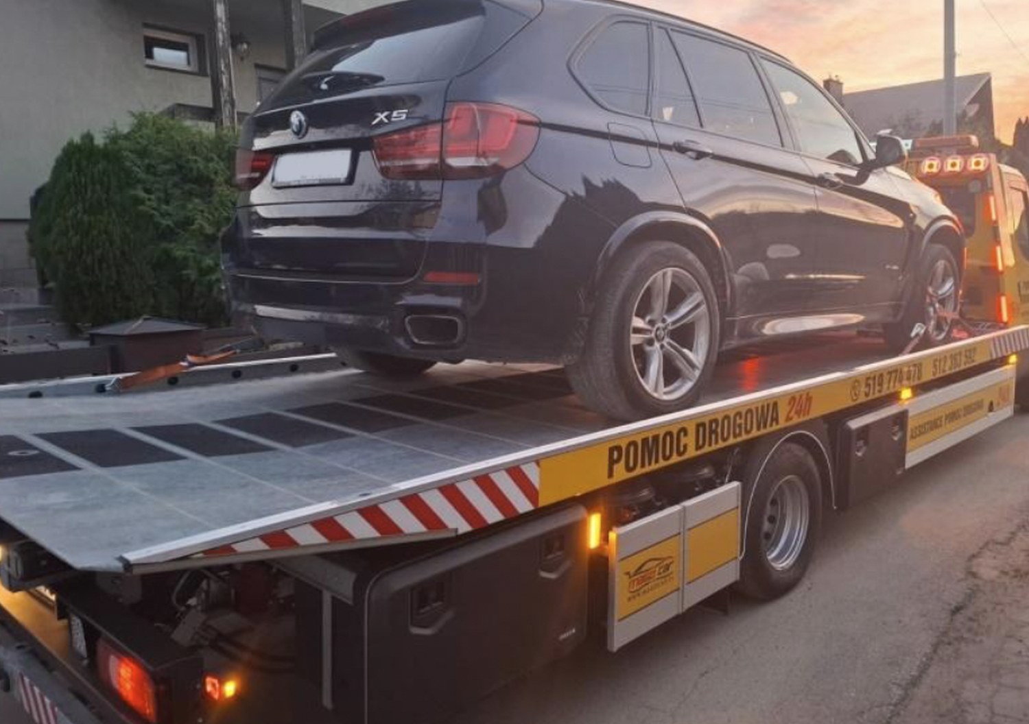 czas dojazdu lawety mapa Nowy Sącz okolice pomoc drogowa