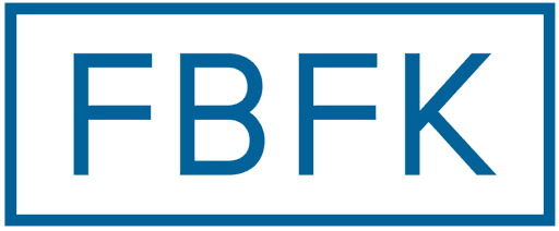 The FBFK logo features bold, dark blue capital letters within a matching rectangular border, signifying a trusted digital.