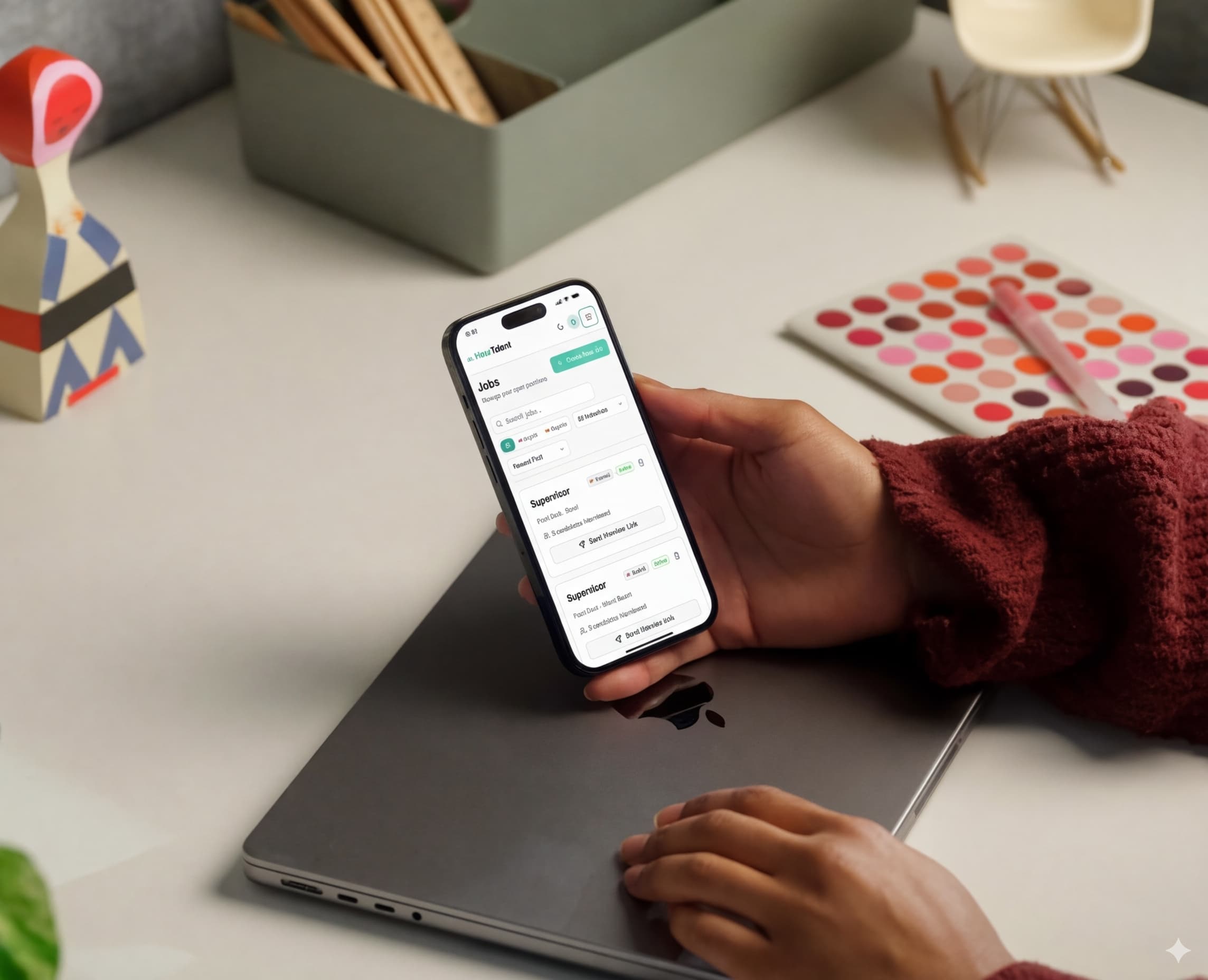 Dashboard from our heartalent app