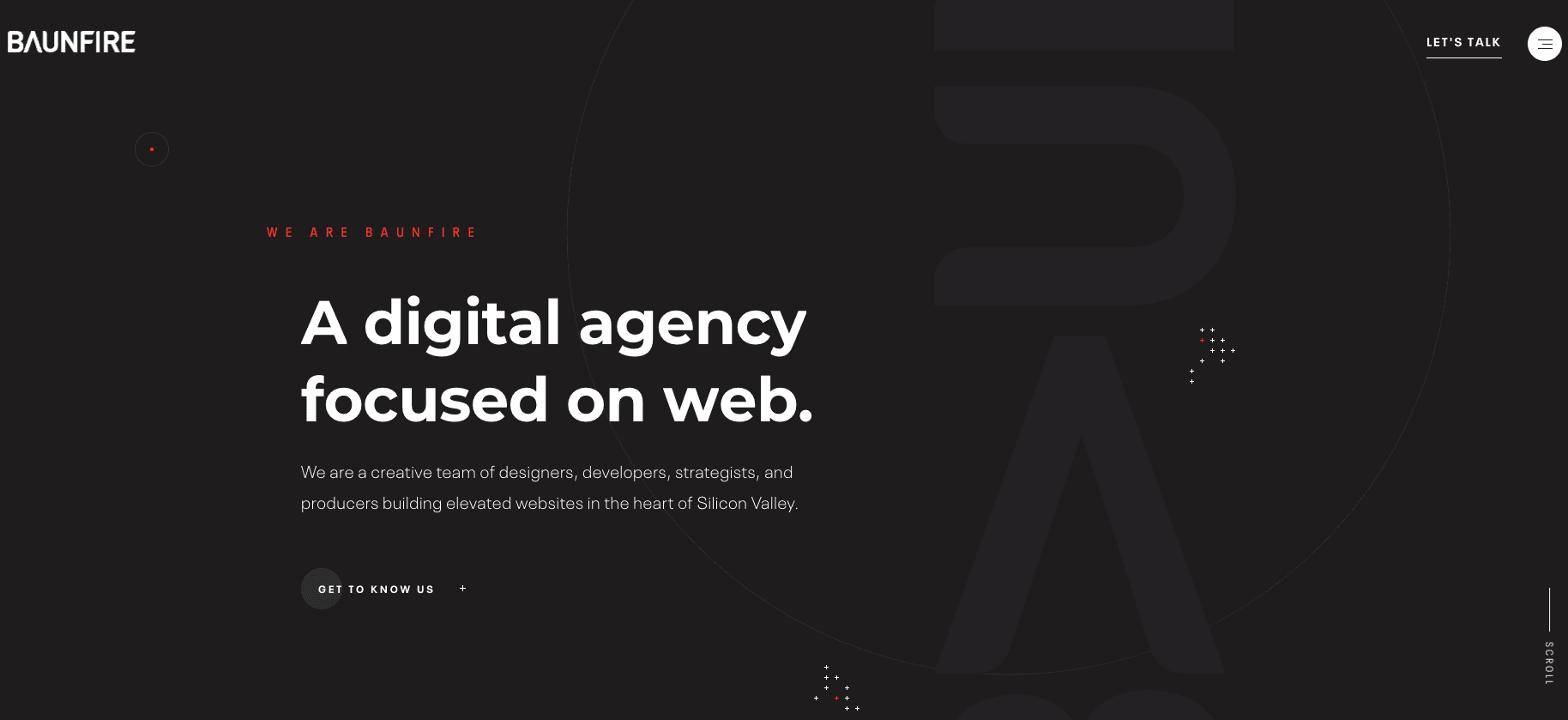 Baunfire SaaS website design agency homepage