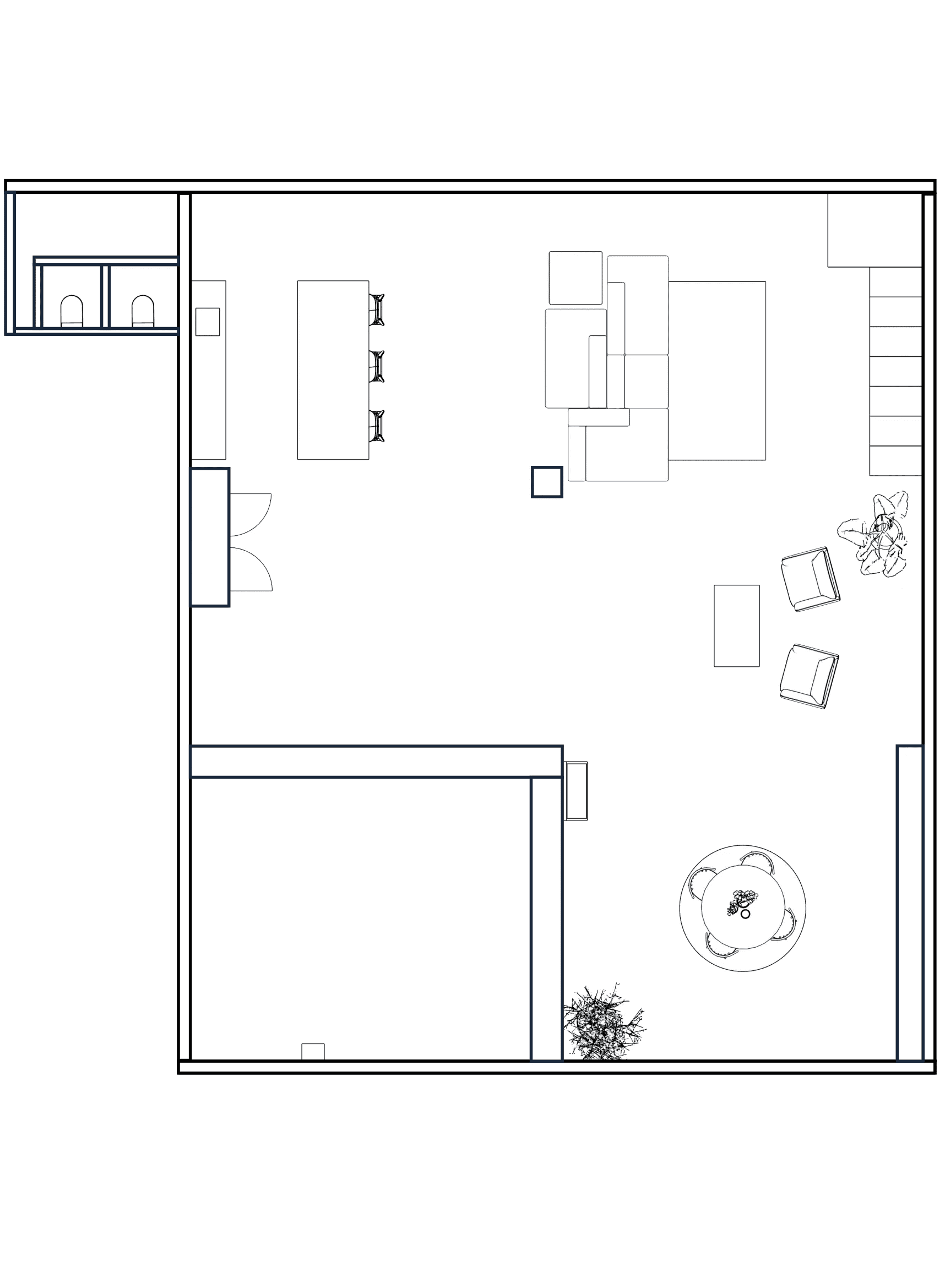 Plattegrond van fotostudio The Home in Rotterdam