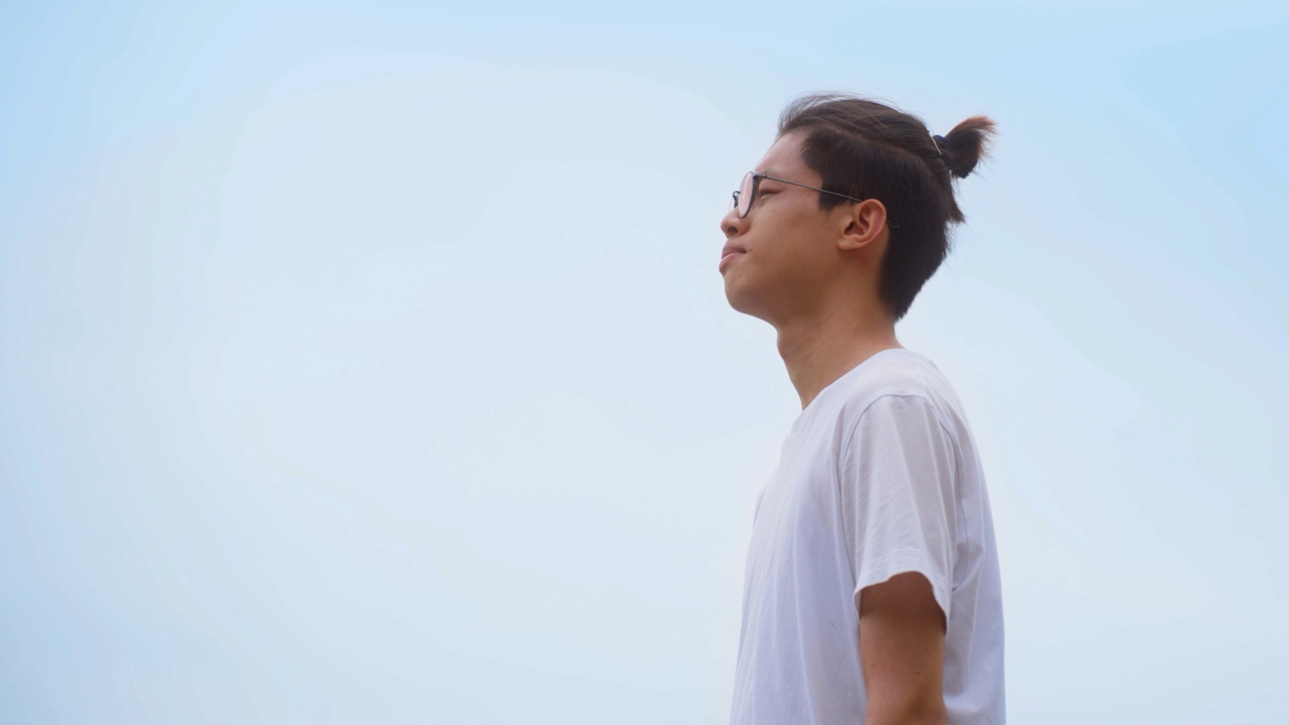 the brother stand up and reply to his sister 