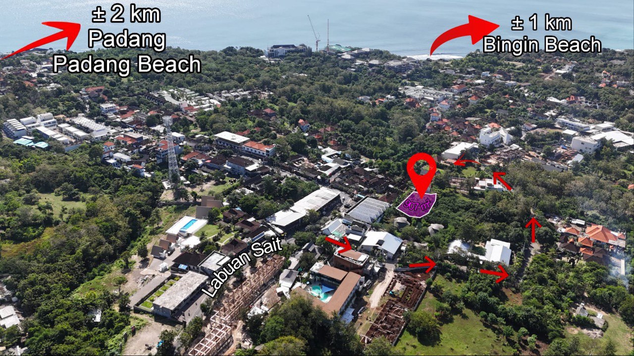 907 m² land plot in Bingin, Freehold