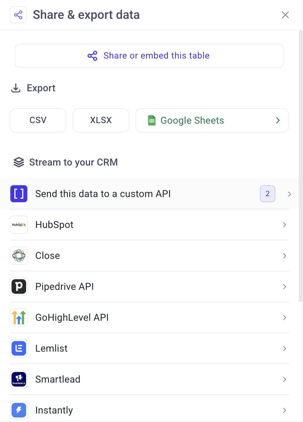 Export data DiscoLike