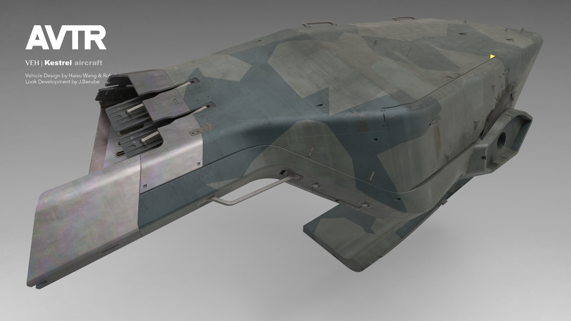 Rear engine and exhaust look development for the Kestrel aircraft in Avatar: Fire and Ash