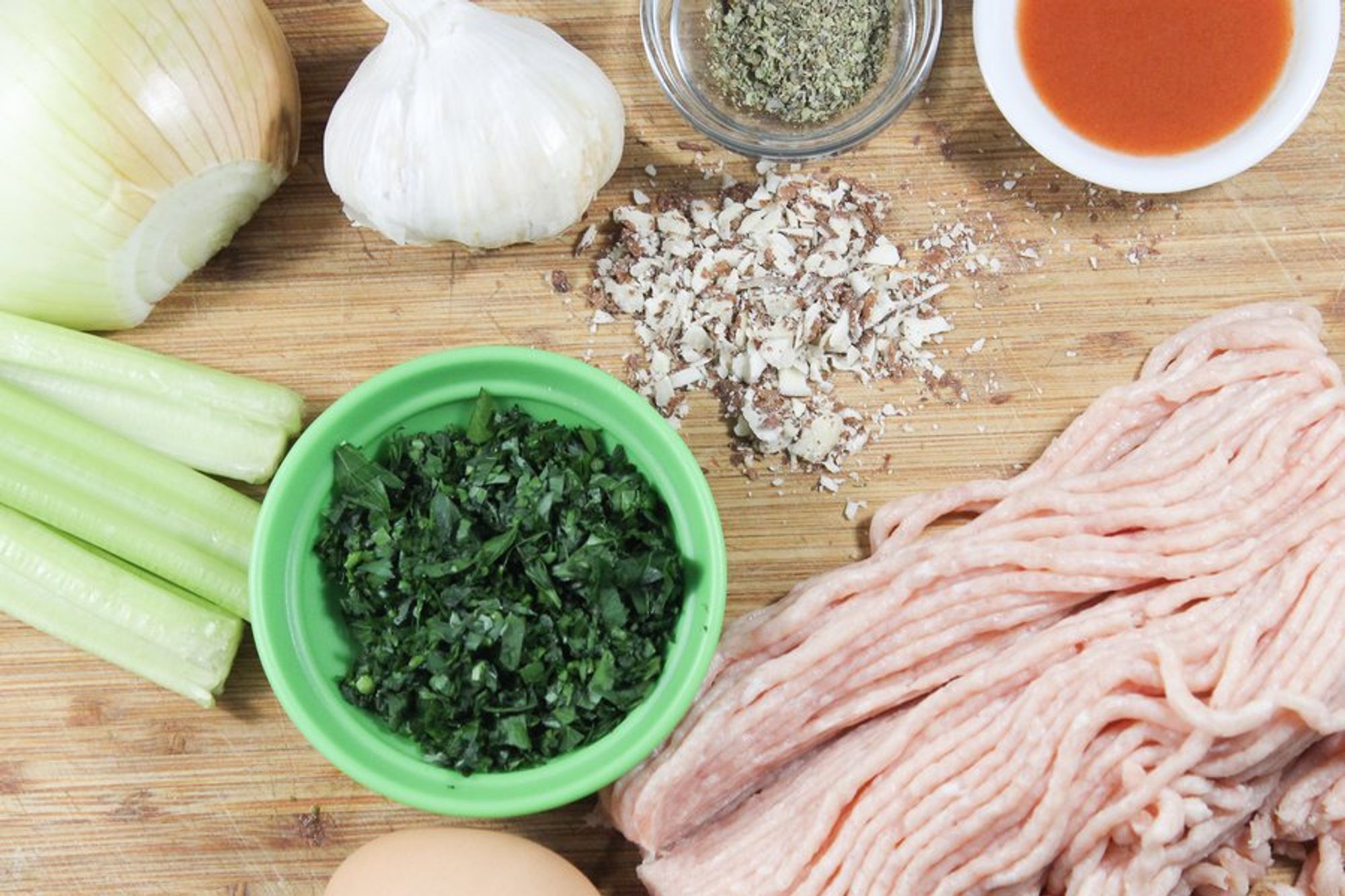 ingredients for buffalo chicken meatballs