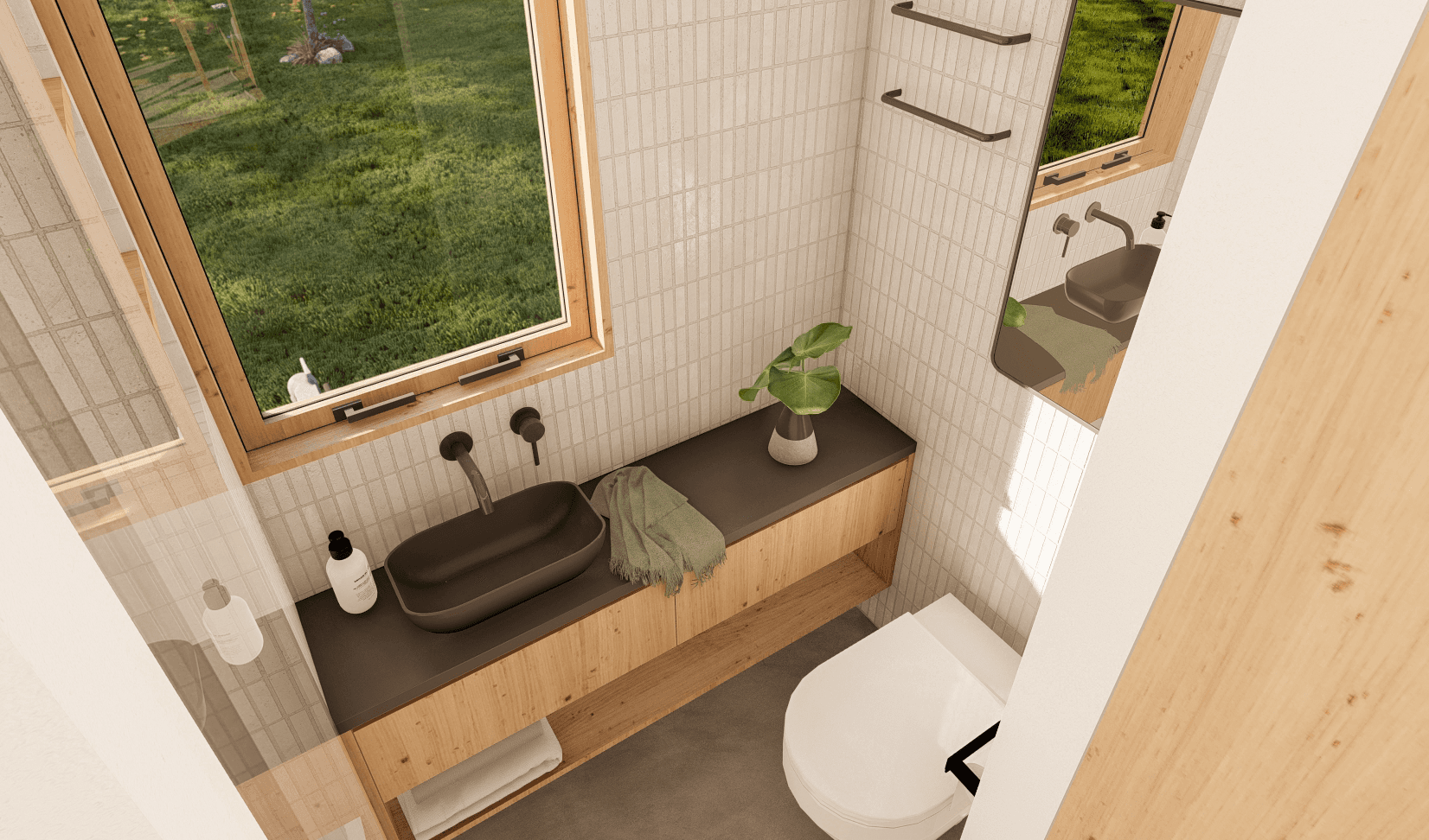 Marlo 8m/26ft spacing saving tiny house bathroom