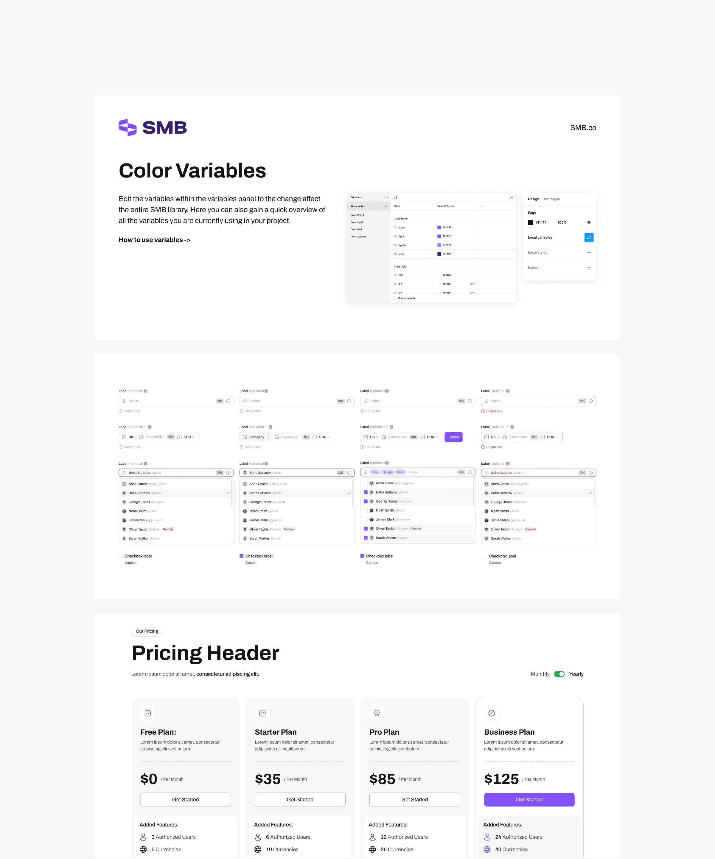 SMB design system capture