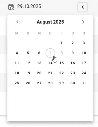 Bildausschnitt aus dem AI KONTRAKTMANAGER: Kalender