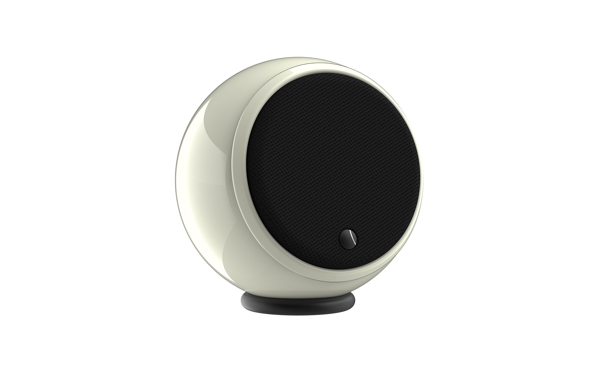 Cream speaker with black mesh grill