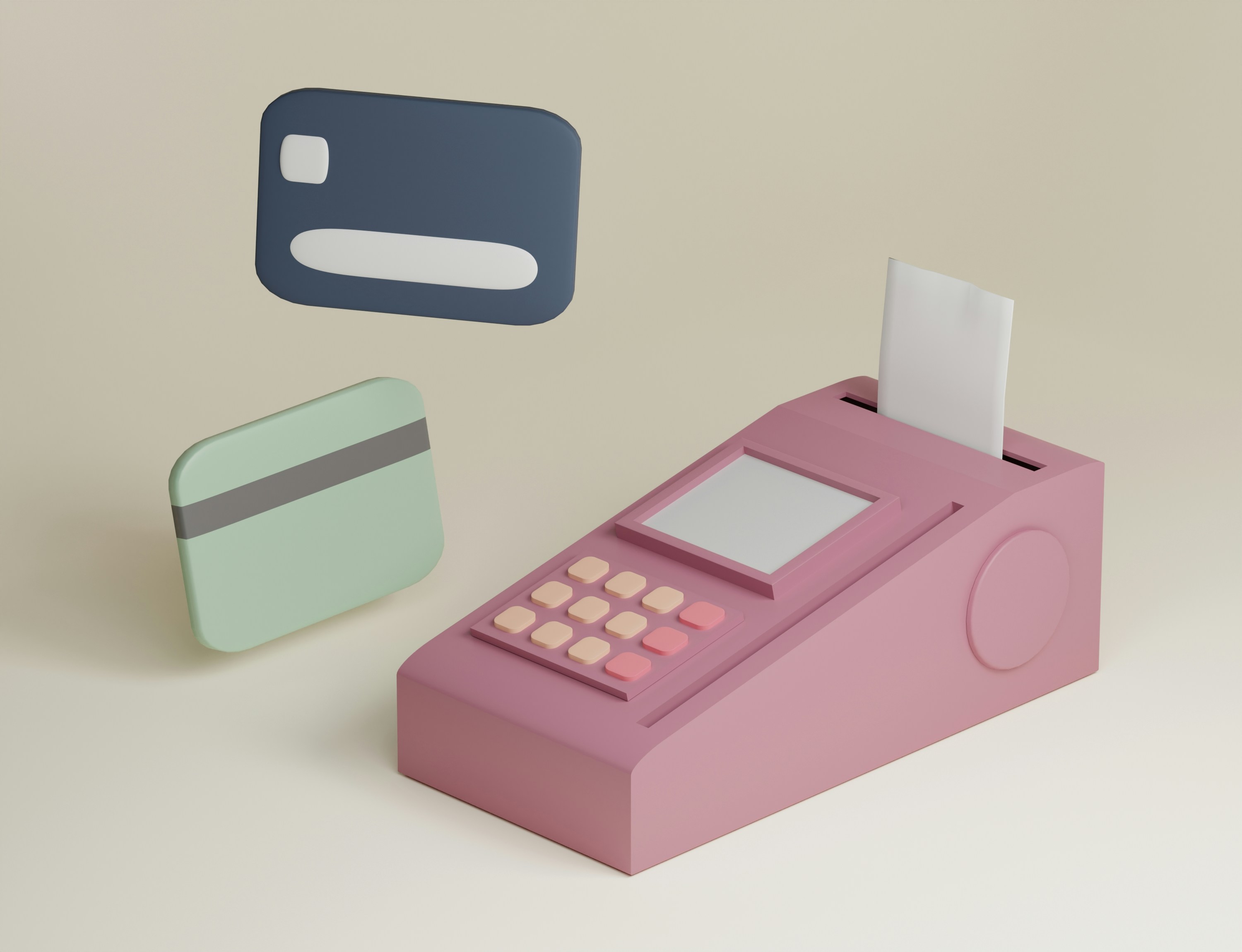 A card is being used to purchase an item at a payment terminal.