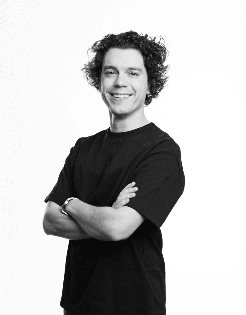 Slanter's black & white portrait