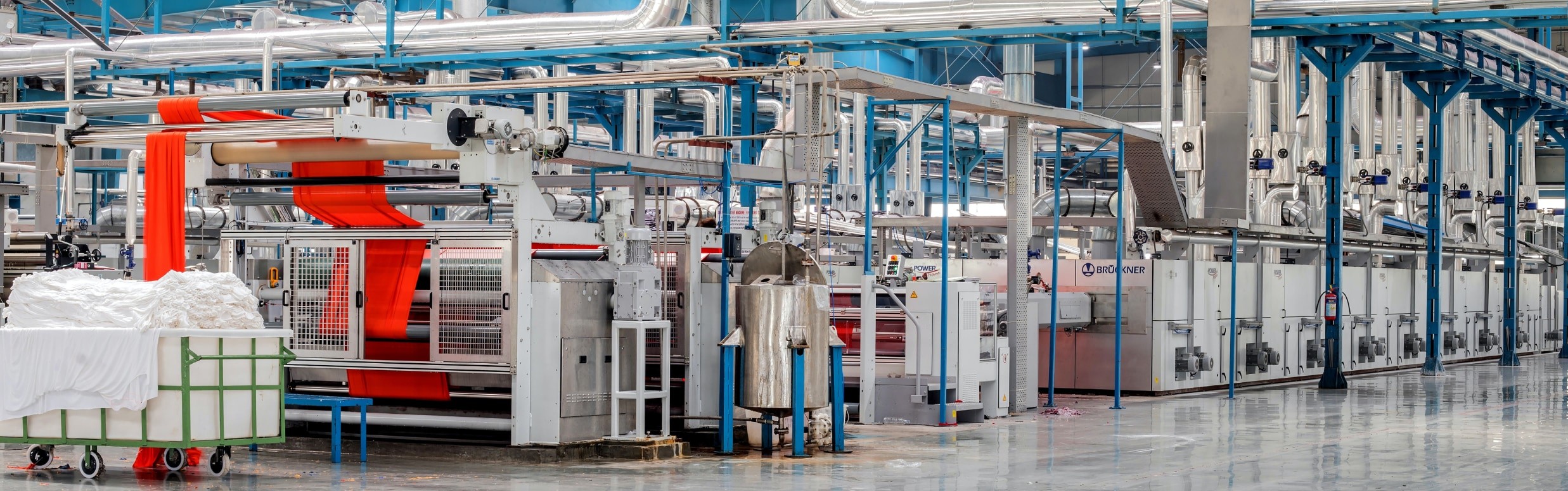 Machines in a clothing factory