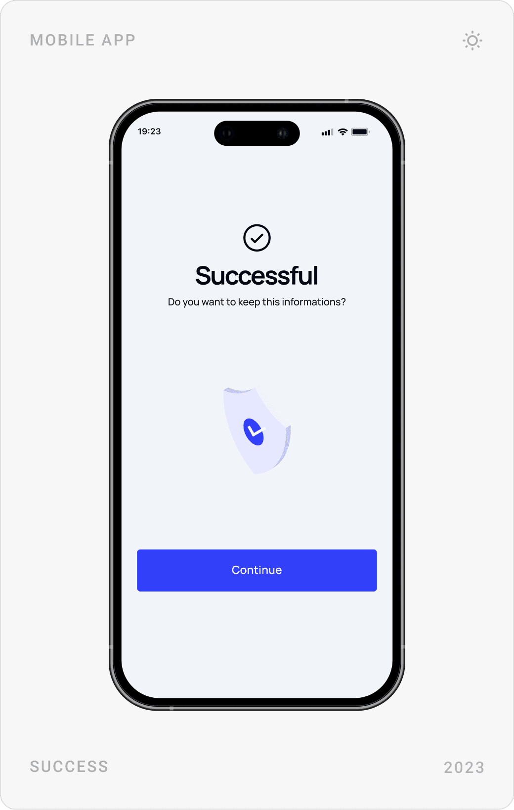 Clean Success State Mobile Design