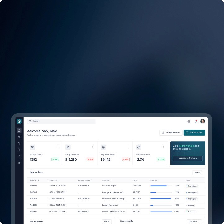 Syngri Product Design for Redro: Cloud-based logistics management software for global supply chain optimization