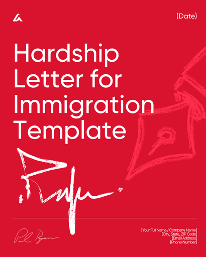 Hardship Letter for Immigration Template