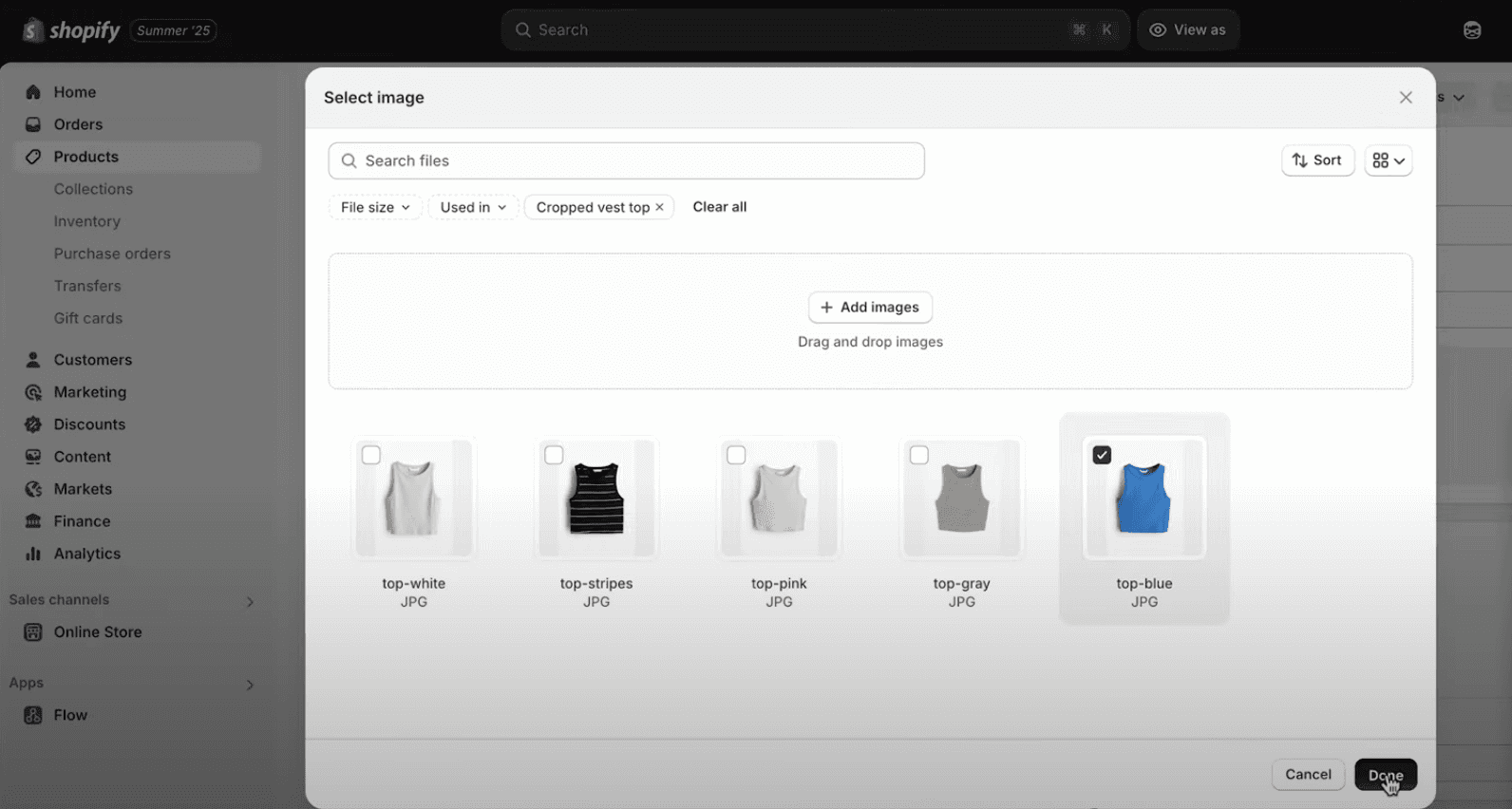How To add color swatches to Shopifyy product page - Add Images to Each color Variant