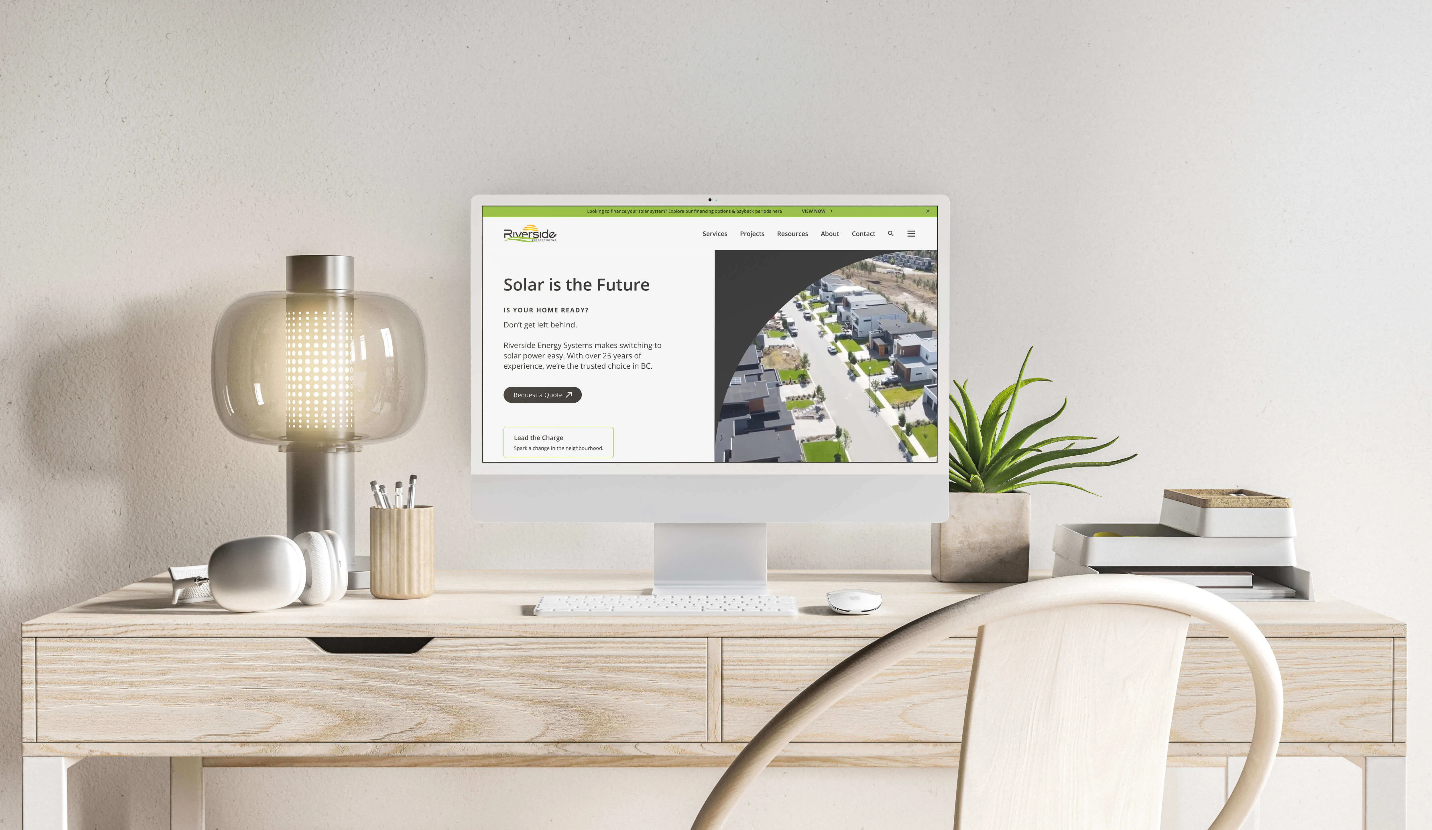 Riverside Energy brand photography featuring natural plants and environmental details