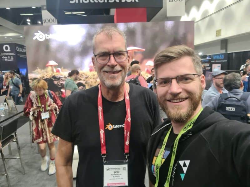 Milan Kolar with Ton Roosendaal at SIGGRAPH 2023