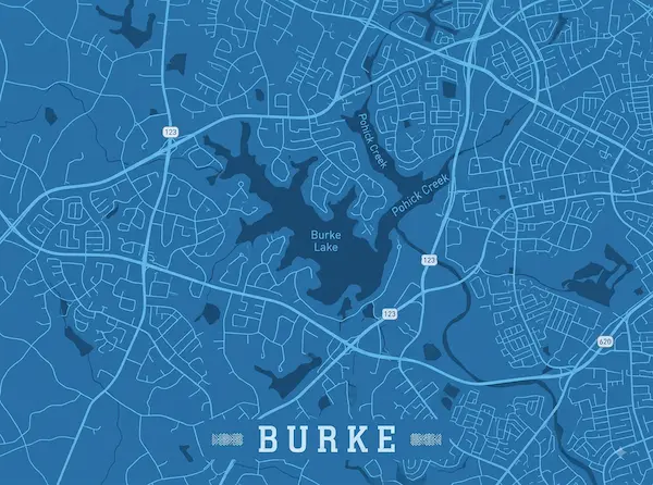 Burke Virginia Map