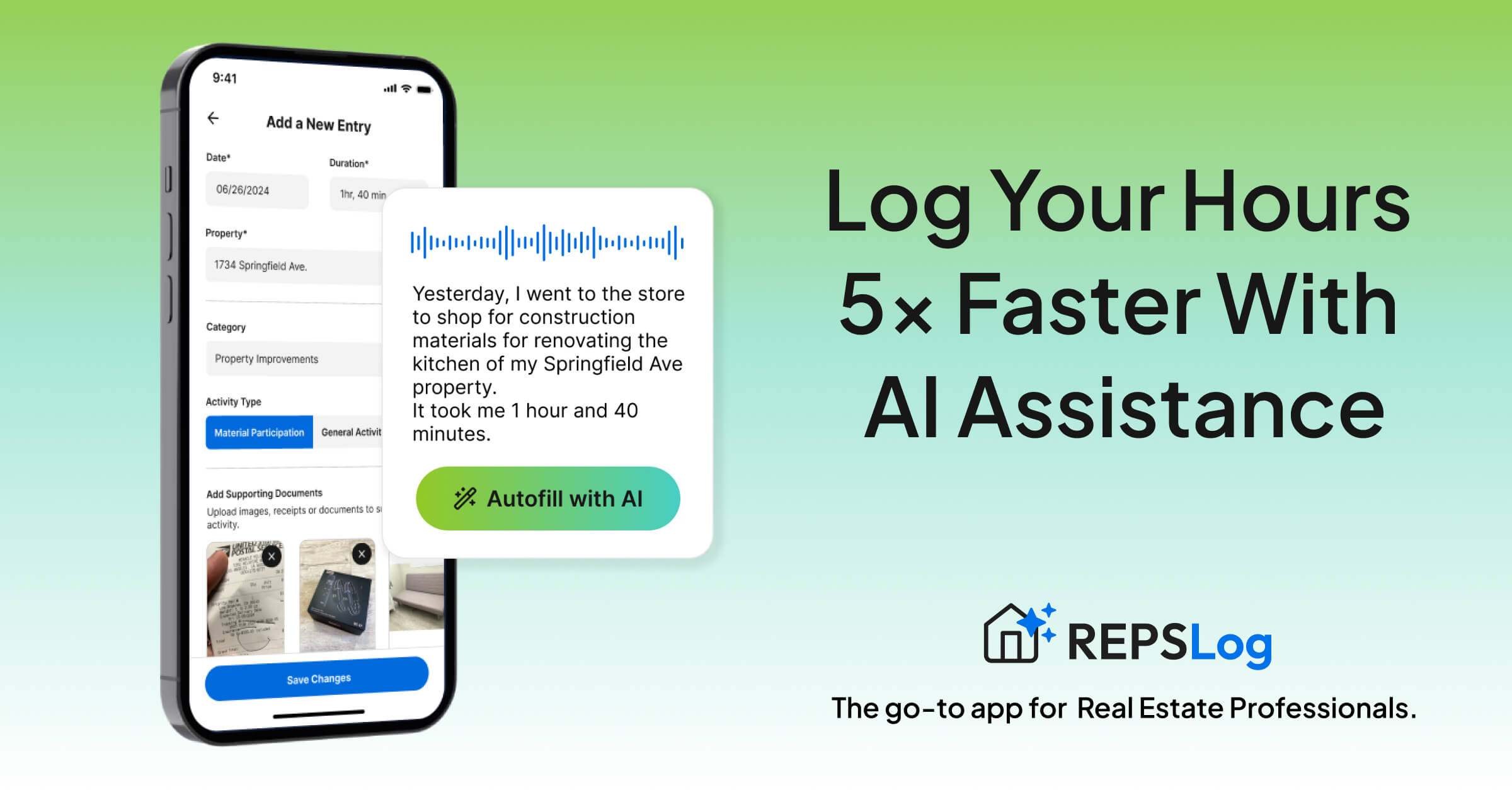 REPSLog Log Faster with AI