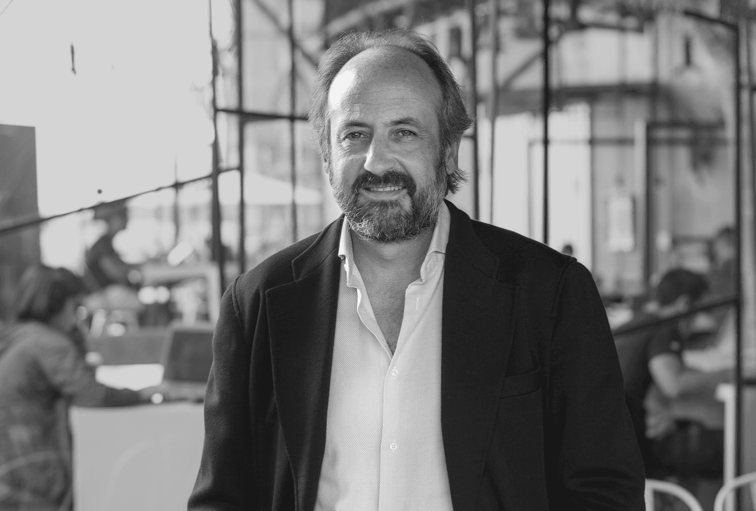 Portrait  of a young man with glasses