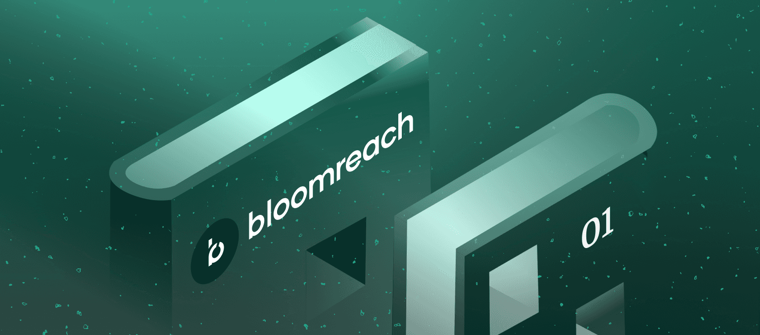 Bloomreach implementation playbook hero image with stylized platform-inspired shapes and part one numbering.