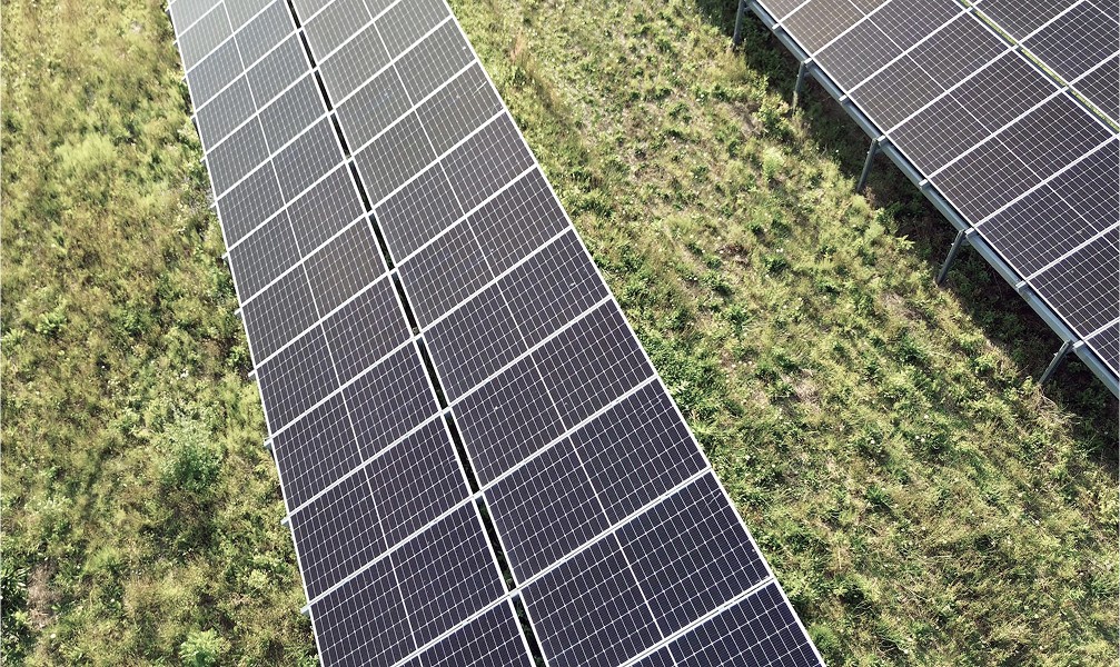 solar panel in the yard