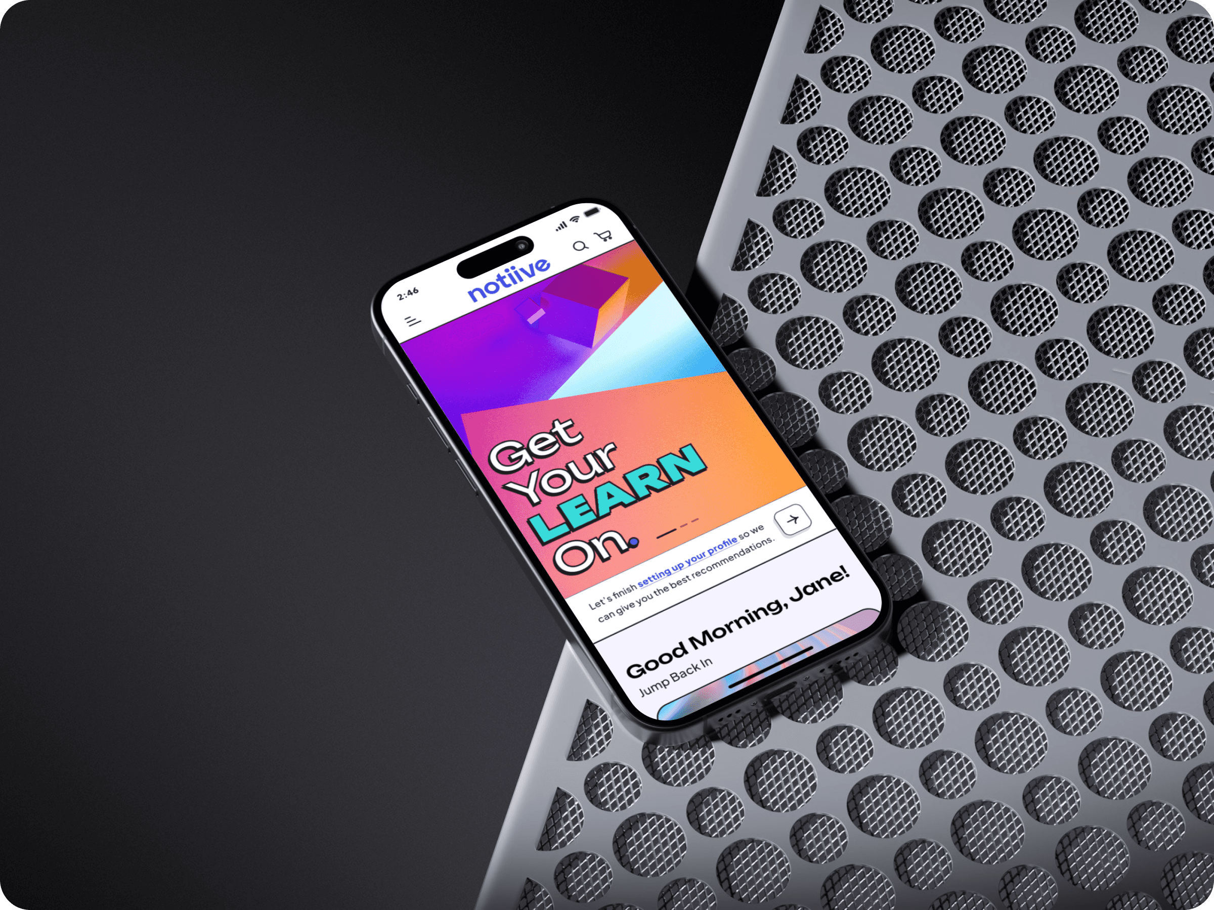 Notiive App iPhone Mockup