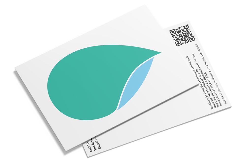 Selling off our water postcard